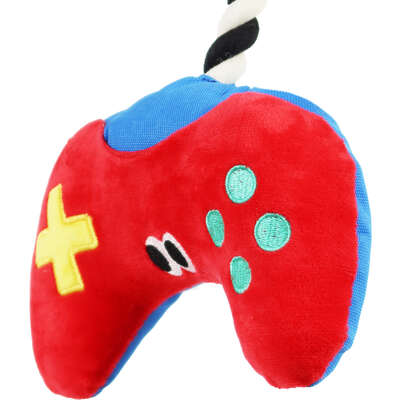 Brinquedo Pelúcia Zeze Mordedor Corda Gameboy Controle para Cães”
