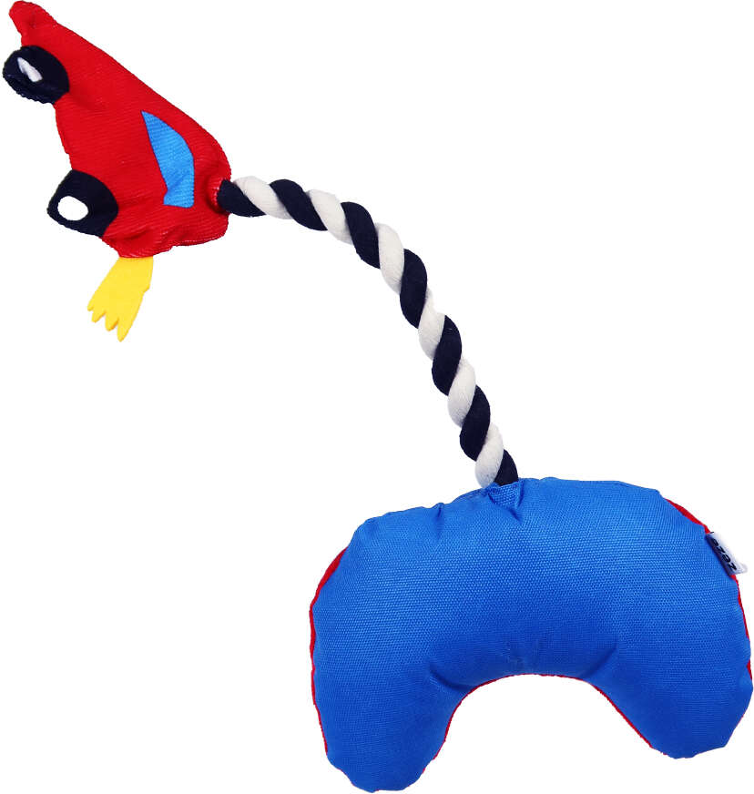 Brinquedo Pelúcia Zeze Mordedor Corda Gameboy Controle Vermelho para Cães - Tam. Único