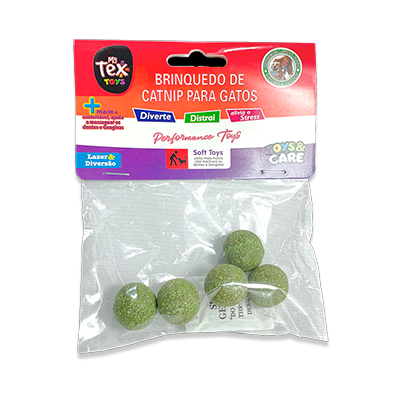 Brinquedo Tex Brasil Bolinha Catnip para Gatos