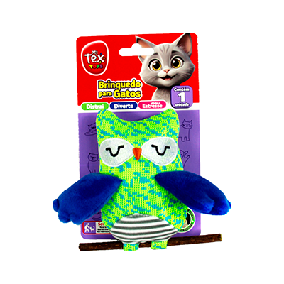 Brinquedo com Matatabi Tex Brasil Corujinha para Gatos