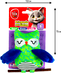 Brinquedo com Matatabi Tex Brasil Corujinha para Gatos - Tam. Único