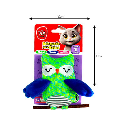 Brinquedo com Matatabi Tex Brasil Corujinha para Gatos