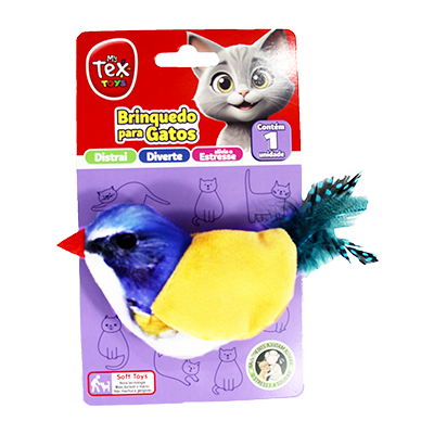 Brinquedo Tex Brasil Pássaro Piu Piu Azul para Gatos