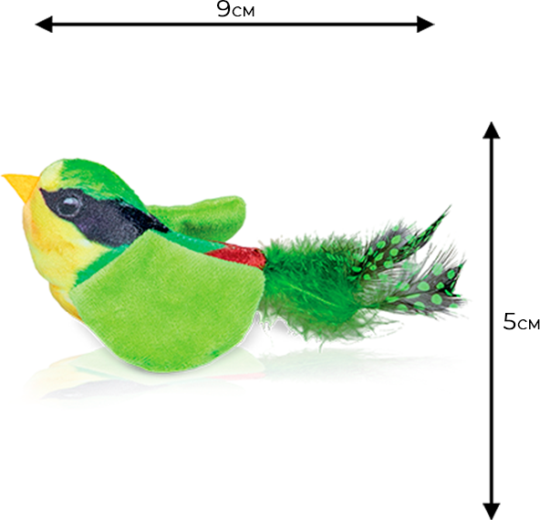 Brinquedo Tex Brasil Pássaro Piu Piu Colorido para Gatos - Tam. Único