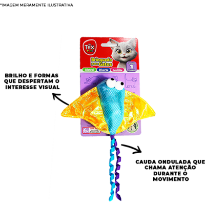 Brinquedo Tex Brasil Arraia Voadora para Gatos”