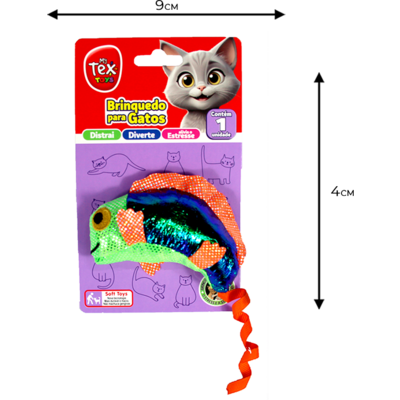 Brinquedo Tex Brasil Camaleão Verde para Gatos