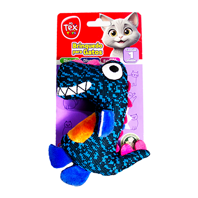 “Brinquedo Tex Brasil Especial Dino Azul para Gatos”
