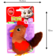 Brinquedo Tex Brasil Galinho Voador Catnip Marrom para Gatos
