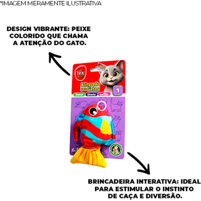 Brinquedo Tex Brasil Peixe Voador Catnip para Gatos