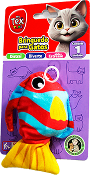 Brinquedo Tex Brasil Peixe Voador Catnip para Gatos - Tam. Único