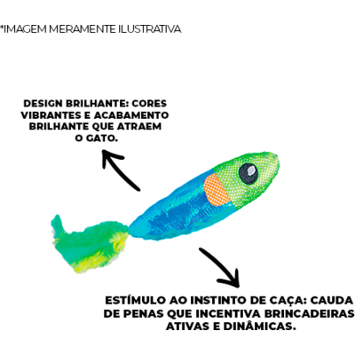 Brinquedo Tex Brasil Peixinho Brilhante para Gatos