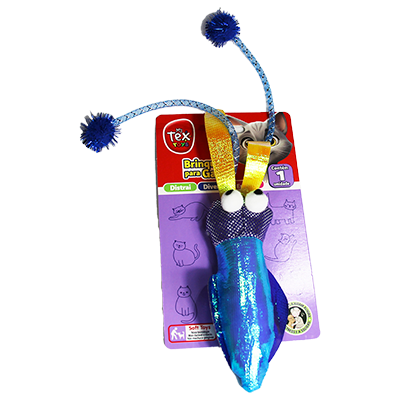 Brinquedo Tex Brasil Polvo Azul para Gatos