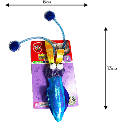 Brinquedo Tex Brasil Polvo Azul para Gatos