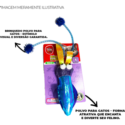 Brinquedo Tex Brasil Polvo Azul para Gatos