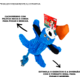 Brinquedo Pelúcia Tex Brasil Cachorrinho com Corda Azul para Cães
