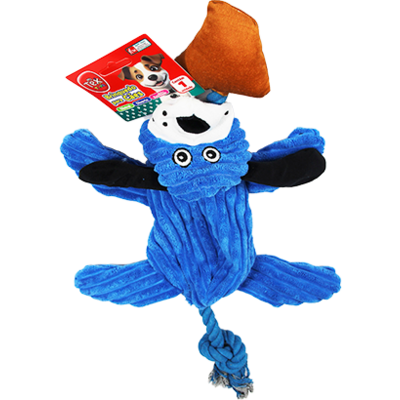 Brinquedo Pelúcia Tex Brasil Cachorrinho com Corda Azul para Cães