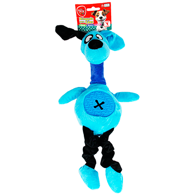 Brinquedo Pelúcia Tex Brasil Cão com Mordedor Azul