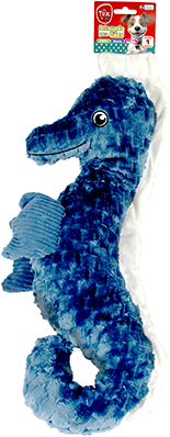 Brinquedo Pelúcia Tex Brasil Cavalo Marinho Azul para Cães - Tam. Único