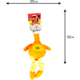 Brinquedo Pelúcia Tex Brasil Gato com Mordedor Amarelo para Cães