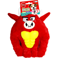 Brinquedo Pelúcia Tex Brasil Touro com Mordedor Vermelho para Cães - Tam. Único