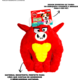 Brinquedo Pelúcia Tex Brasil Touro com Mordedor Vermelho para Cães