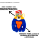 Brinquedo Pelúcia Tex Brasil Urso com Mordedor Azul para Cães