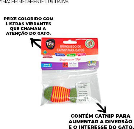 Brinquedo Tex Brasil Peixinho com Corda Catnip Gatex Verde - Tam. Único