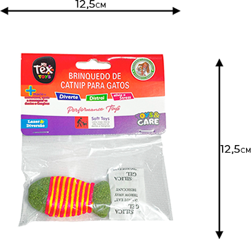 Brinquedo Tex Brasil Peixinho com Corda Catnip Gatex Verde - Tam. Único