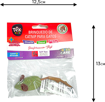 Brinquedo Tex Brasil Ratinho Catnip Gatex Verde - Tam. Único