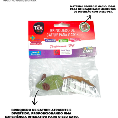 Brinquedo Tex Brasil Ratinho Catnip Gatex Verde