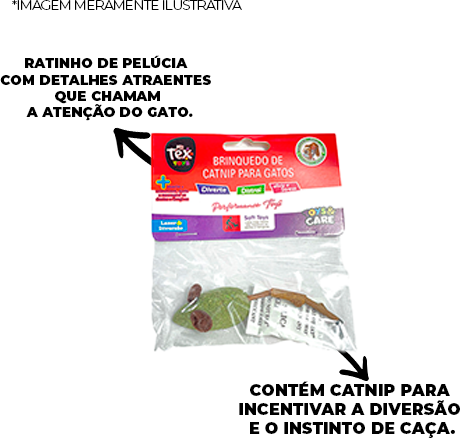 Brinquedo Tex Brasil Ratinho Catnip Gatex Verde - Tam. Único