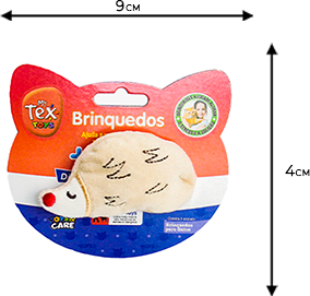 Brinquedo Pelúcia Tex Brasil Castor com Catnip Bege para Gatos - Tam. Único