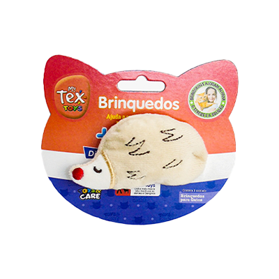 Brinquedo Pelúcia Tex Brasil Castor com Catnip Bege para Gatos”