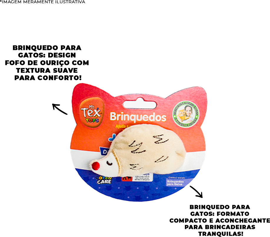 Brinquedo Pelúcia Tex Brasil Castor com Catnip Bege para Gatos - Tam. Único