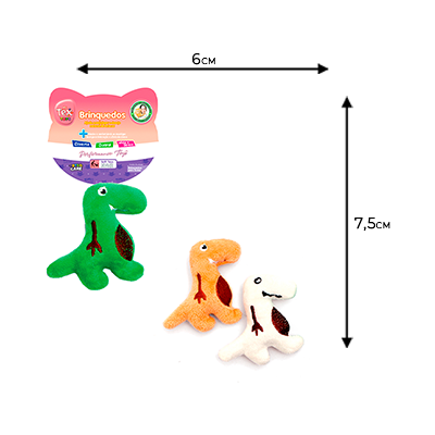 Brinquedo Pelúcia Tex Brasil Dengoso Color com Catnip para Gatos
