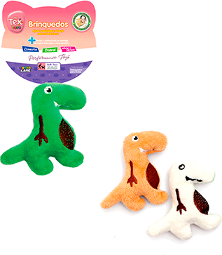 Brinquedo Pelúcia Tex Brasil Dengoso Color com Catnip para Gatos - Tam. Único