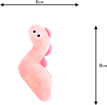 Brinquedo Pelúcia Tex Brasil Dinossauro Maluco com Catnip Rosa para Gatos - Tam. Único