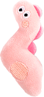 Brinquedo Pelúcia Tex Brasil Dinossauro Maluco com Catnip Rosa para Gatos - Tam. Único