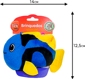 Brinquedo Pelúcia Tex Brasil Dori Azul para Cães - Tam. Único