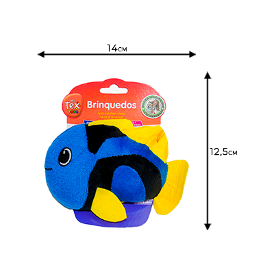 Brinquedo Pelúcia Tex Brasil Dori Azul para Cães