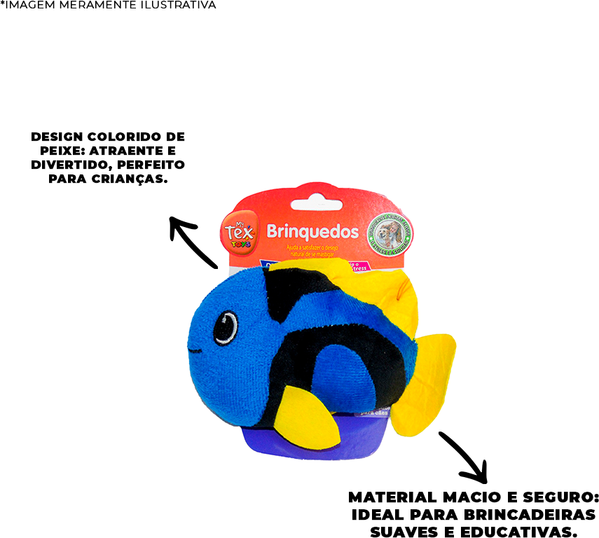 Brinquedo Pelúcia Tex Brasil Dori Azul para Cães - Tam. Único