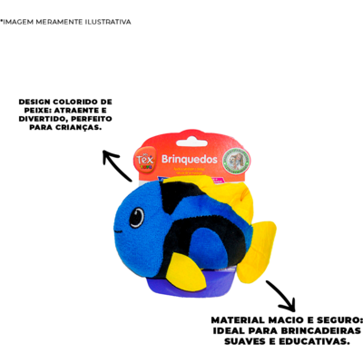 Brinquedo Pelúcia Tex Brasil Dori Azul para Cães