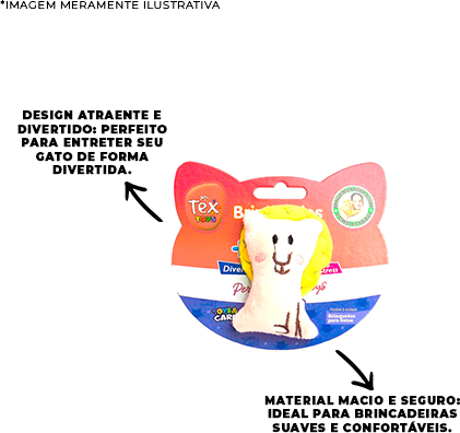 Brinquedo Pelúcia Tex Brasil Gatinho com Catnip Rosé para Gatos - Tam. Único