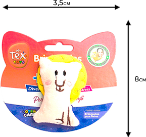 Brinquedo Pelúcia Tex Brasil Gatinho com Catnip Rosé para Gatos - Tam. Único
