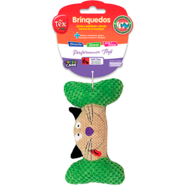 Brinquedo Pelúcia Tex Brasil Halter Gato Feliz Verde para Cães - Tam. Único
