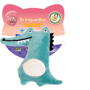 Brinquedo Pelúcia Tex Brasil Jacaré Colorido com Catnip para Gatos - Tam. Único