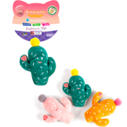 Brinquedo Pelúcia Tex Brasil Mini Cacto Color com Catnip para Gatos - Tam. Único