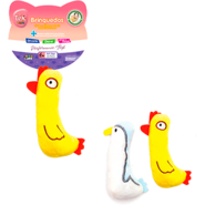 Brinquedo Pelúcia Tex Brasil Mini Frango Color com Catnip para Gatos - Tam. Único
