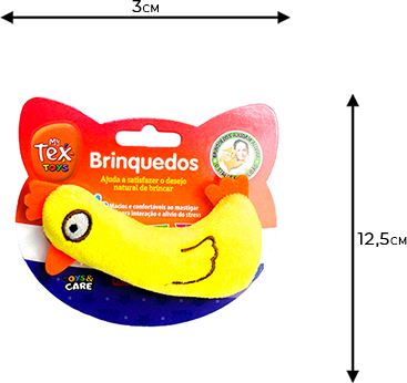 Brinquedo Pelúcia Tex Brasil Mini Galinha com Catnip para Gatos - Tam. Único