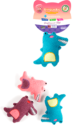 Brinquedo Pelúcia Tex Brasil Mini Marcianos com Catnip para Gatos - Tam. Único